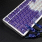 Purple Twilight Butterfly 104+32 Fog Transparent PC Pad Printing ai3D Keycaps Set Cherry Profile for Mechanical Keyboard